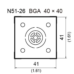 HAKKO NOZZLE,BGA,40 x 40mm,FR-811/810B/810
